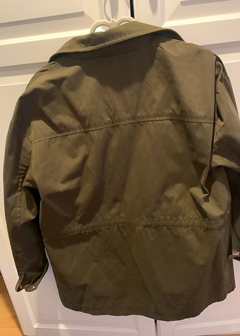 Koton Kadın Haki Kamuflaj Düğmeli Midi Ceket - Görsel 6