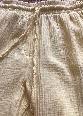 Limon sarısı yazlık pantolon - Görsel 3
