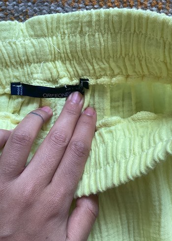 Limon sarısı yazlık pantolon - Görsel 4