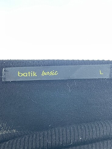 l Beden siyah Renk Batik Triko Elbise %70 İndirimli.
