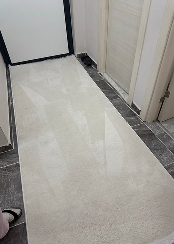 Beyaz Modern Düz Yolluk Halı - Görsel 3