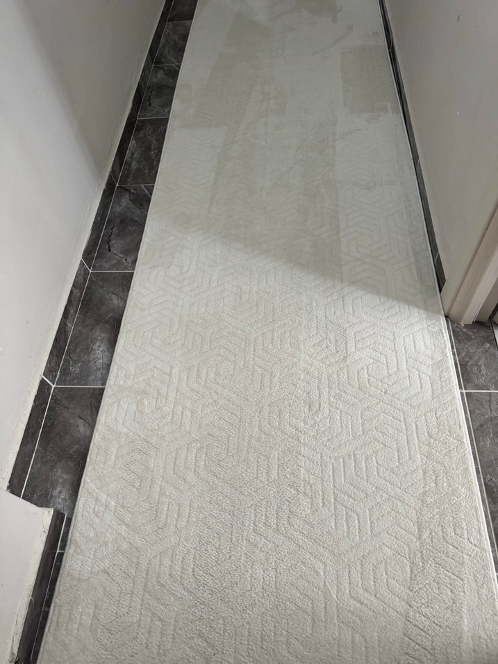 Beyaz Modern Düz Yolluk Halı - Görsel 2