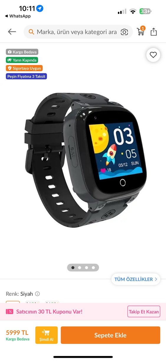 Siyah Akıllı Saat - Görsel 2