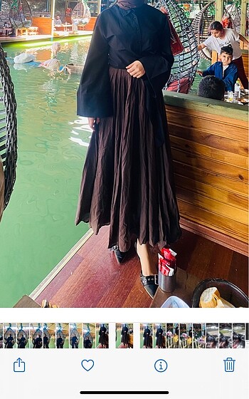Zara Baglamalı gömlek etek üstü