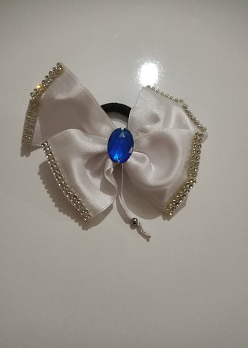 Accessorize İnci Detaylı Beyaz Saten Fiyonk Saç Aksesuarı