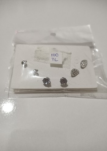 Accessorize Mini Gri Payetli Kadın Küpe Seti
