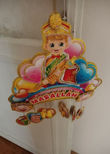 Beden Renkli Maşallah Bebek Duvar Süsü