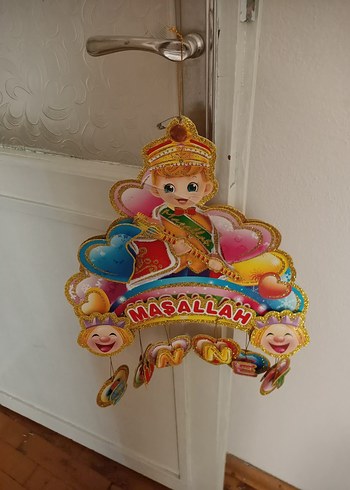 Beden Renk Renkli Maşallah Bebek Duvar Süsü