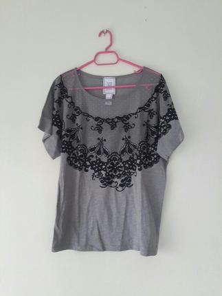 mango dantel detay tshirt
