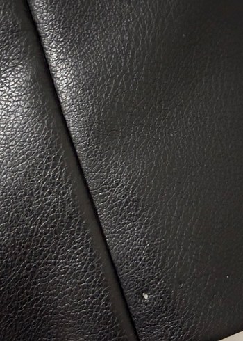 Siyah Deri Biker Ceket, Kemerli, - Görsel 8