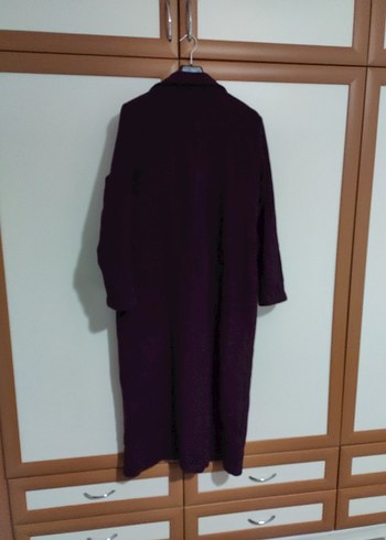 Bordo Kadın Uzun Kaban