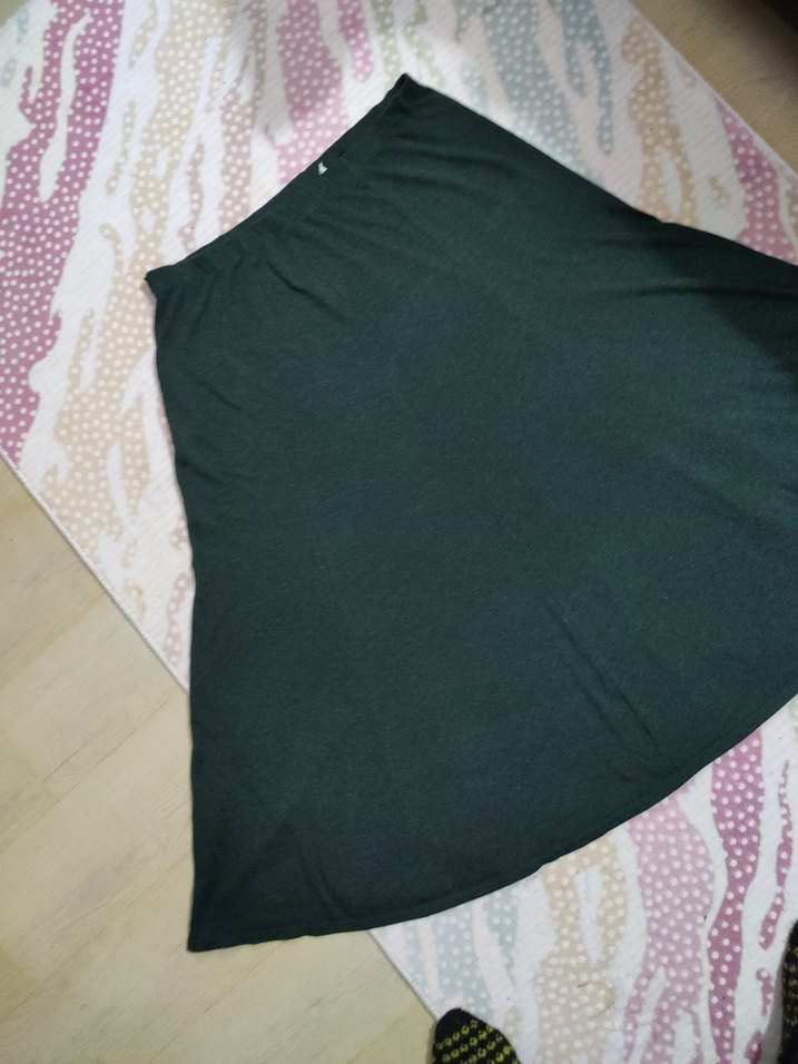 Siyah Salaş Uzun Hamile Eteği - Görsel 3