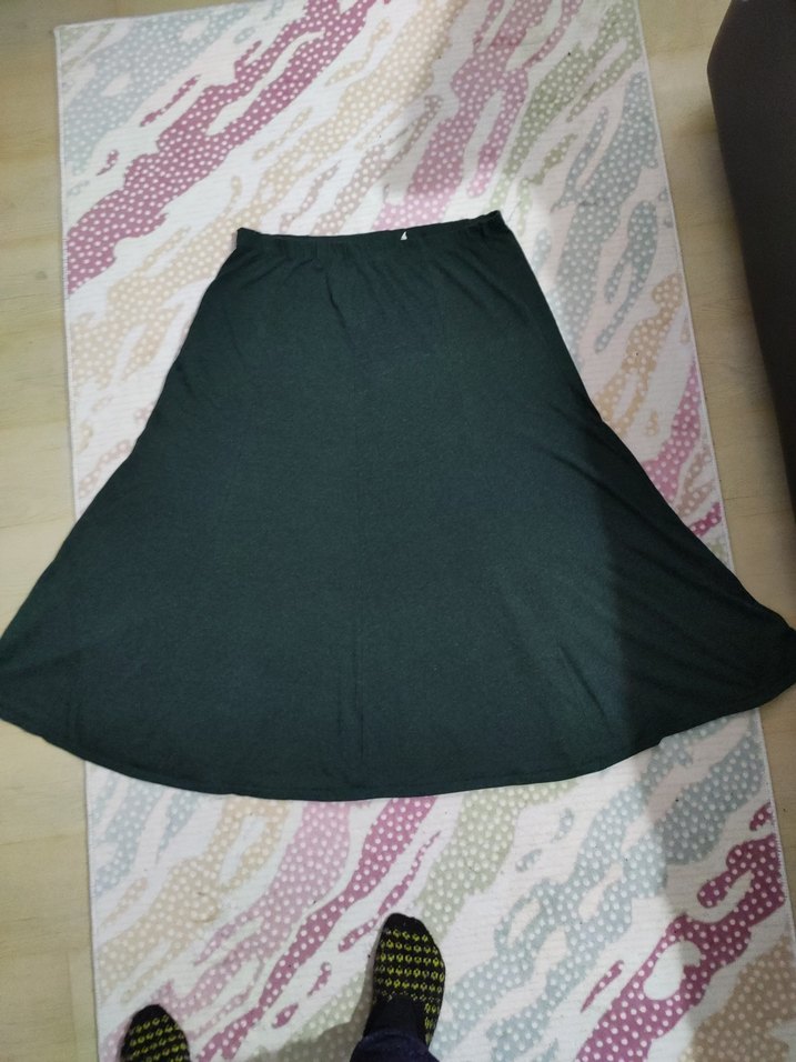 Siyah Salaş Uzun Hamile Eteği - Görsel 4