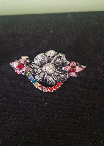 Çok Renkli Mini taş detaylı cicek saç tokaları - Görsel 3