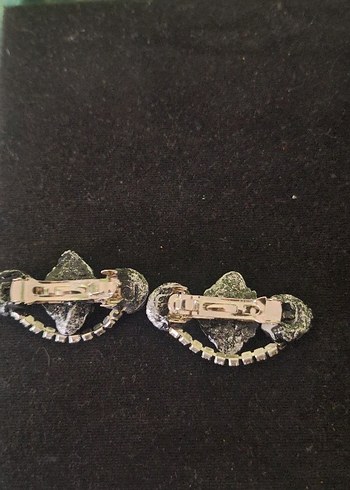 Gri Mini Vintage görünumlü el yapimi ikili sac tokası - Görsel 2