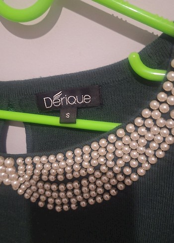 İnci Detaylı Yeşil Triko Kazak - Görsel 4