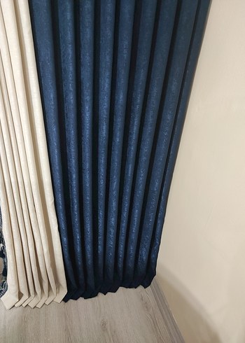 Koyu Mavi Düz Fon Perde - Görsel 5