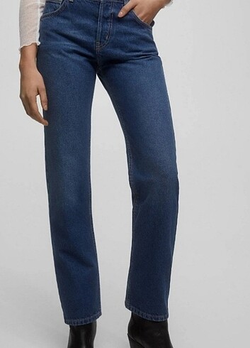 #pull&bear straight fit yüksek bel jean 