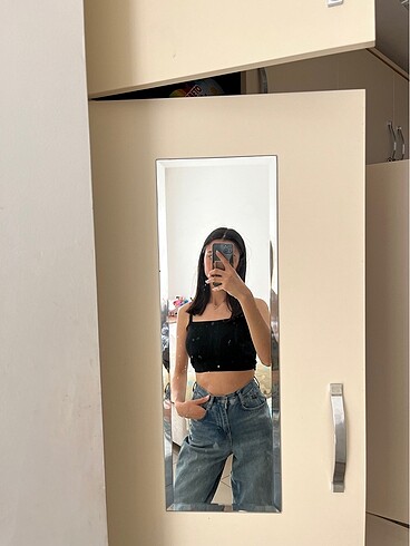 xs Beden mavi Renk Bol jean