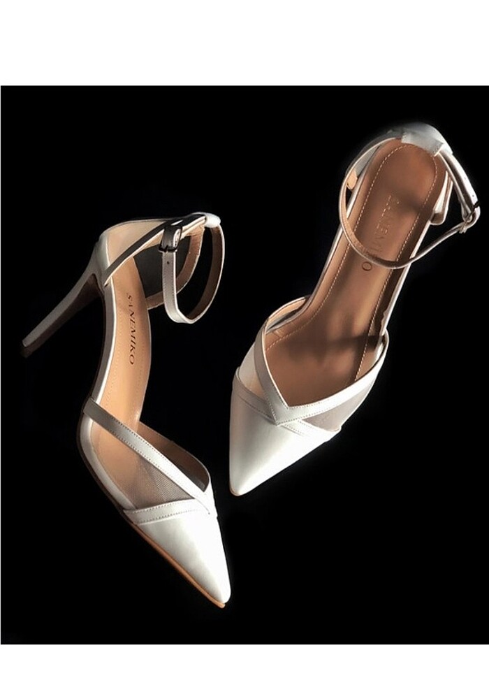 Kırık beyaz tasarım Lea gelin ayakkabısı - Görsel 2