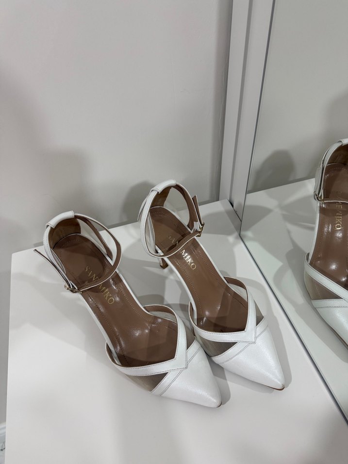 Kırık beyaz tasarım Lea gelin ayakkabısı - Görsel 4