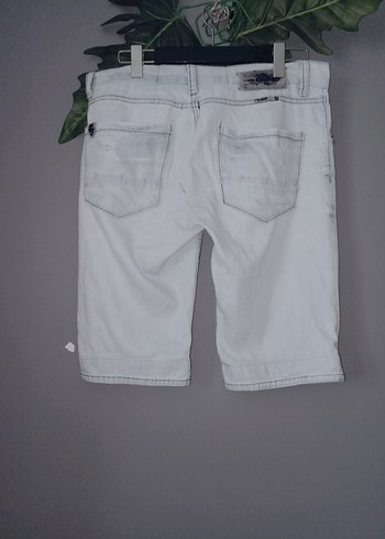 LTB Erkek Beyaz Denim Mini Jean Şort