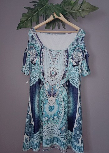 Renkli Batik Desenli Bohem Tunik