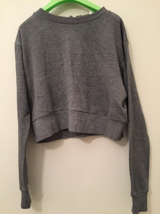Gri kisa sweatshirt