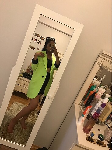 Neon yesil ceket