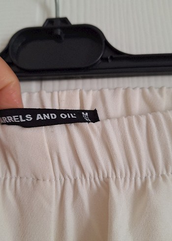 38 Beden Barrels and oıl ekru duble paça bol pantolon