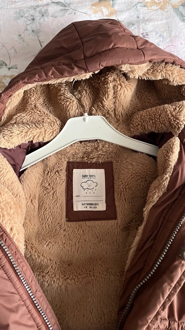 Kahverengi Kürklü çocuk Mont lcw - Görsel 2