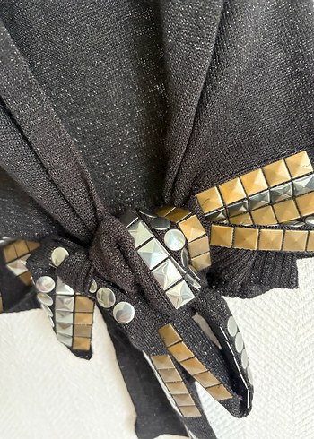 Simli İnce Triko Bluz - Görsel 3