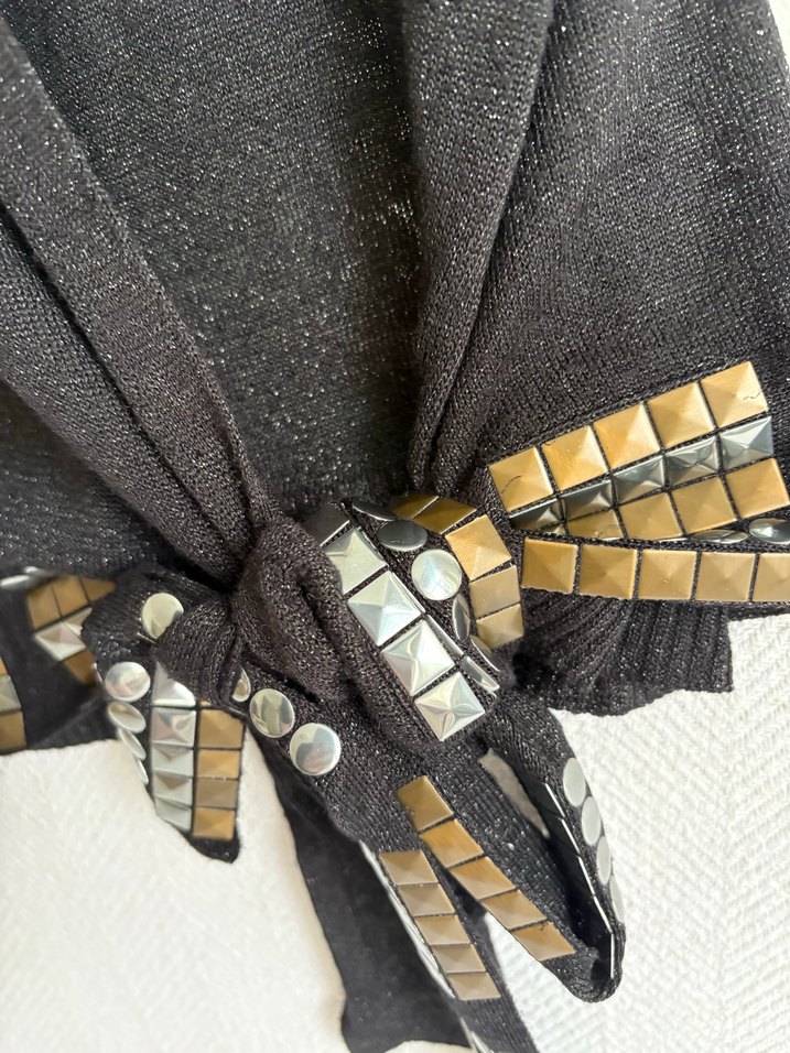 Simli İnce Triko Bluz - Görsel 3