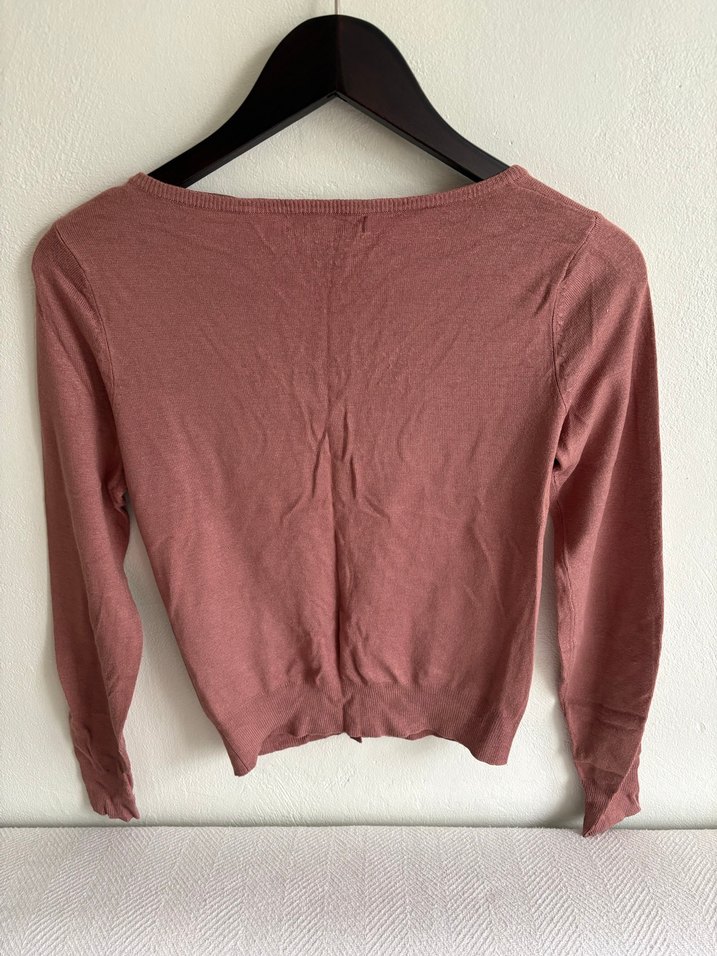 Boncuk Detayli Triko Hırka - Görsel 2