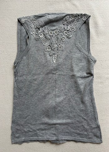 Mango Gri Kolsuz Kadın Triko Bluz - Görsel 2