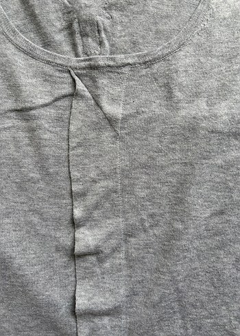 Mango Gri Kolsuz Kadın Triko Bluz - Görsel 3