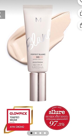 Missha perfect blanc aydinlik gorunum veren SPF 50+/+++BB KREM