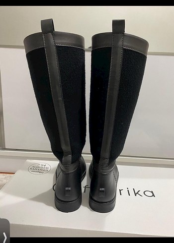 Siyah Bağcıklı Dizüstü Kadın Çizme - Görsel 3