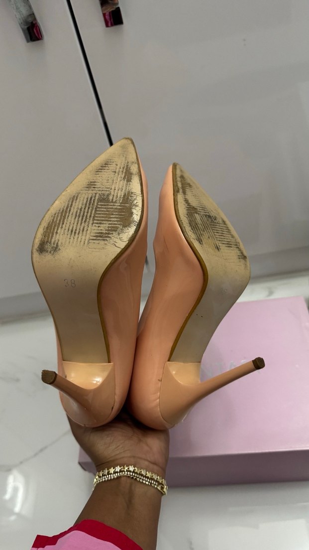 Rugan Stiletto pudra renk - Görsel 4