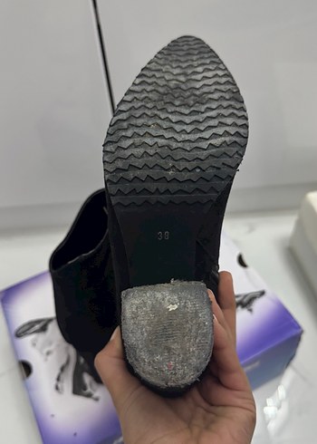 Siyah Süet Kadın Bot bilek boy - Görsel 4