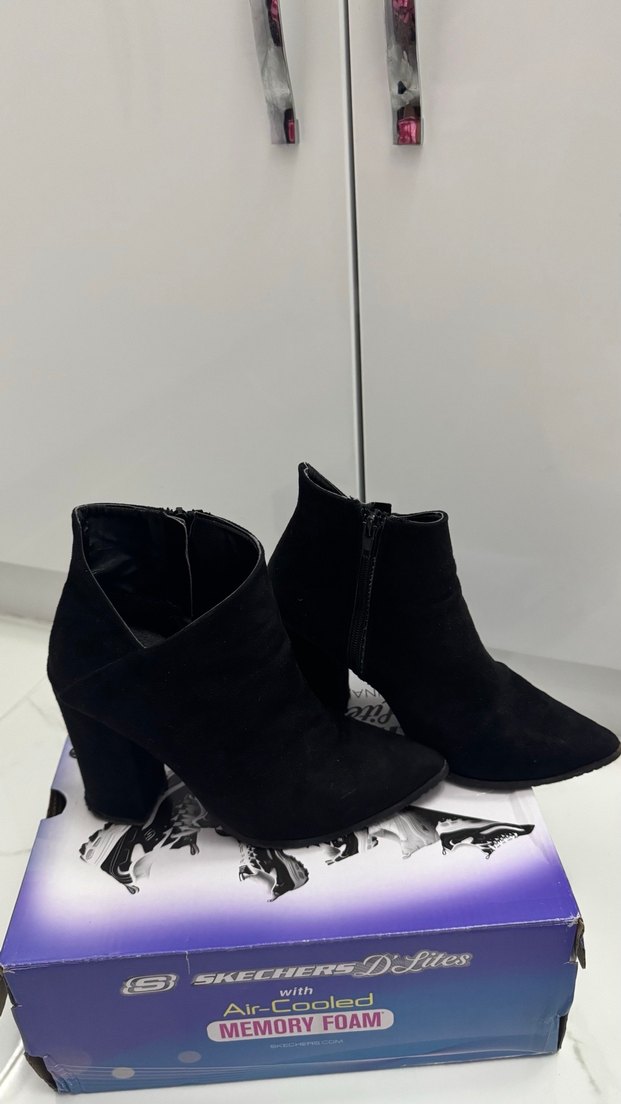 Siyah Süet Kadın Bot bilek boy - Görsel 2