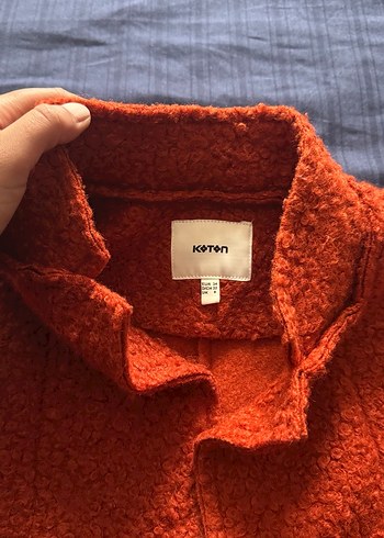 Turuncu Buklet Kumaş Kaban - Görsel 2