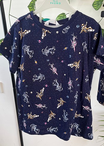 Penti Lacivert Astronot Uzay Baskılı Çocuk Pijama Takımı 4-5YAŞ - Görsel 2