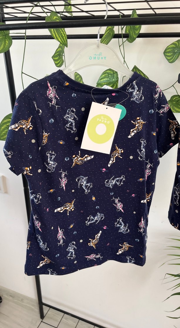 Penti Lacivert Astronot Uzay Baskılı Çocuk Pijama Takımı 4-5YAŞ - Görsel 4