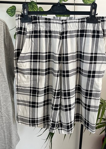 Gri Ekose Desenli Erkek Kısa Kollu Pijama Takımı - Görsel 2