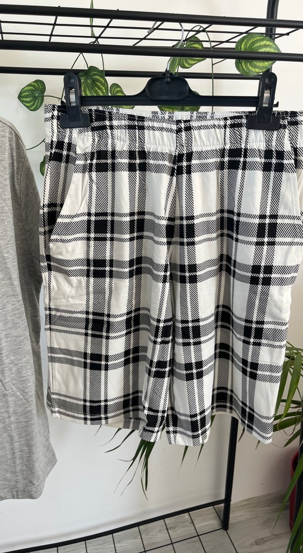 Gri Ekose Desenli Erkek Kısa Kollu Pijama Takımı - Görsel 2