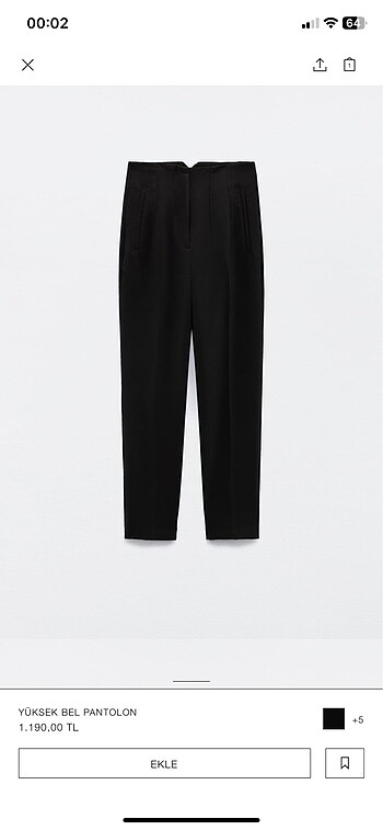 Zara Zara siyah pantolon