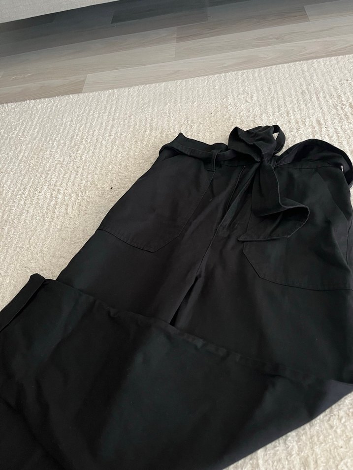 Mavi Siyah Kemerli havuç pantolon - Görsel 2