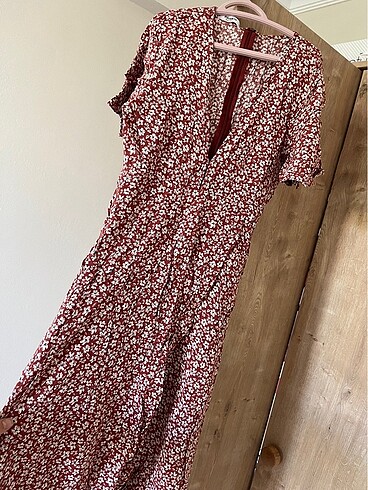 m Beden bordo Renk Pull and bear elbise