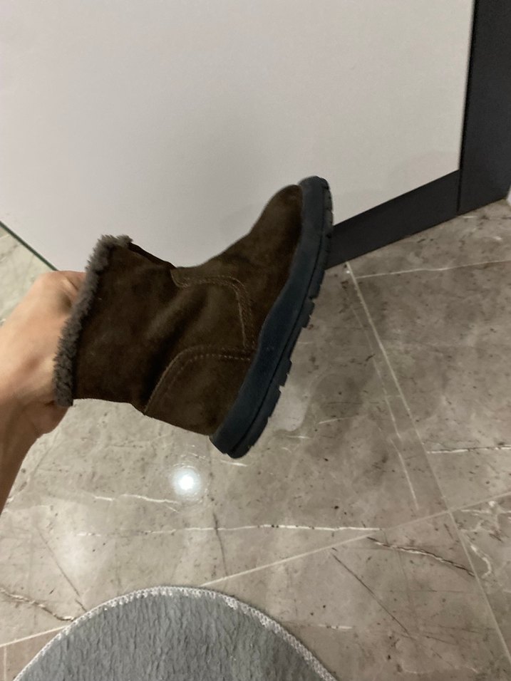 Erkek Çocuk Kahverengi Süet Kürklü Bot - Görsel 2